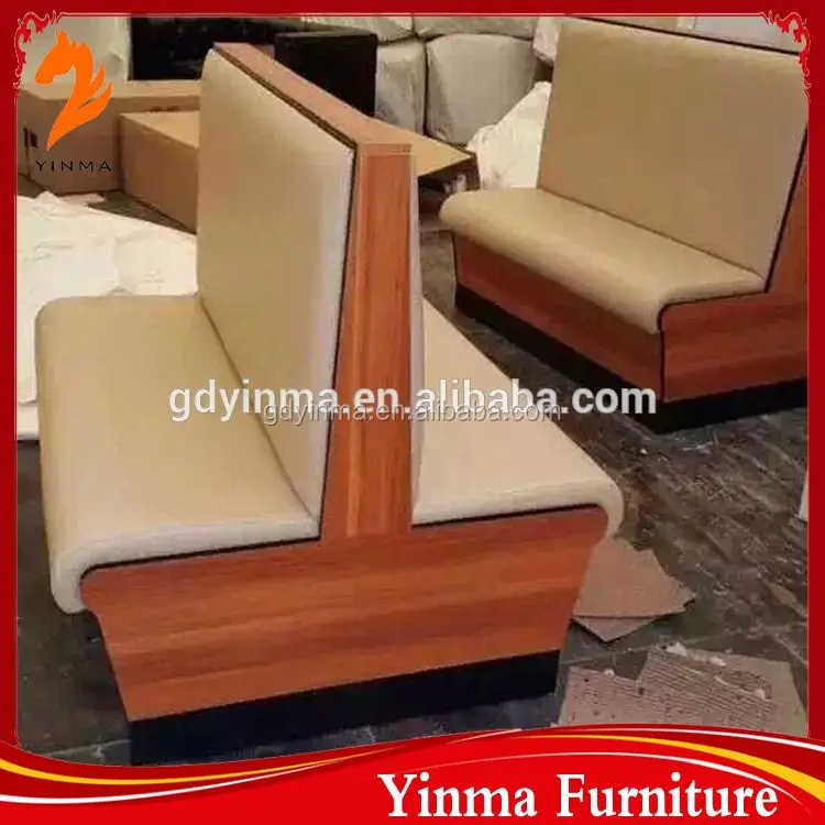 Double booth 4 seater sofa set for restaurant
