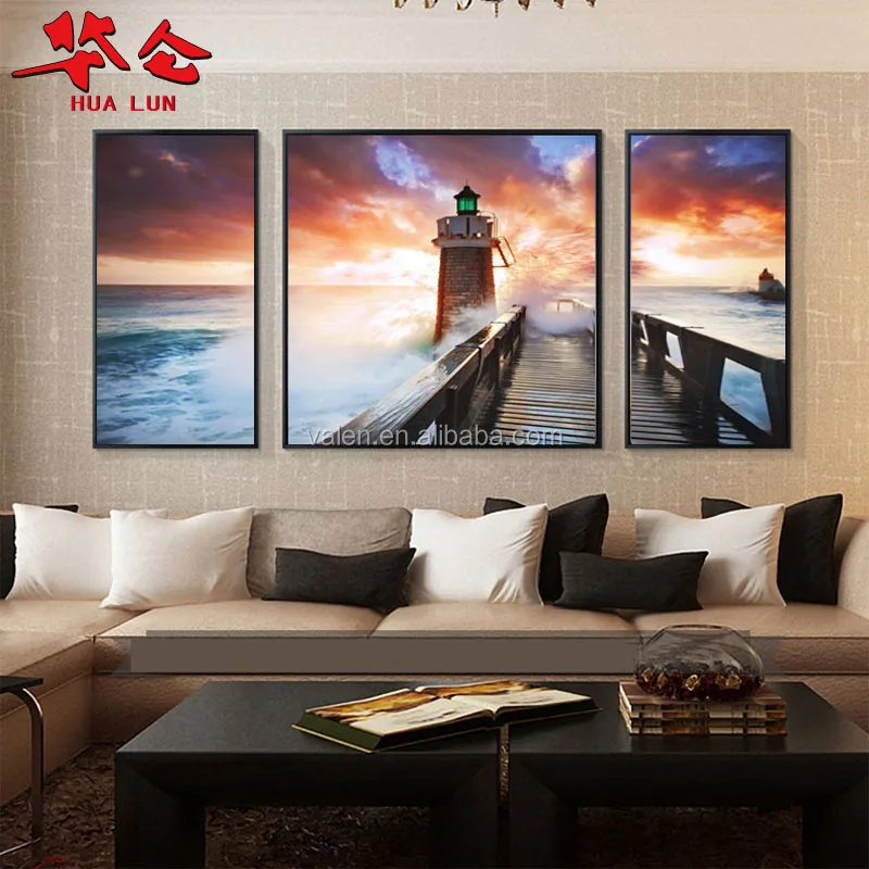 Черная цветная прозрачная пластиковая Настенная картина с рамкой