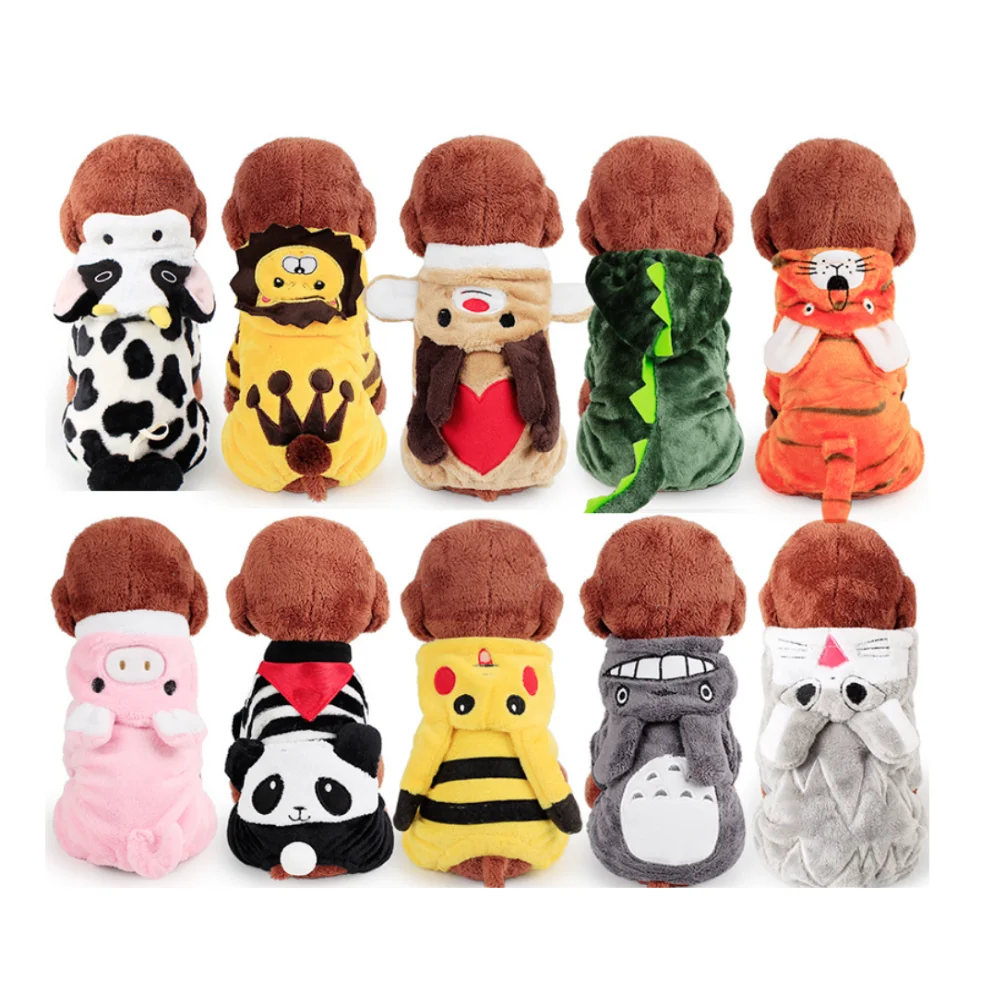 Lovely Design Pet Clothes Ten Style To Choose Coral Fleece Dog Clothes Winter