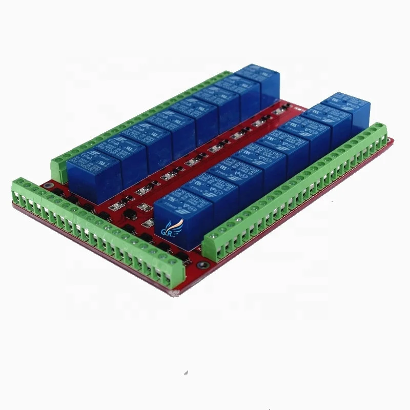 RM16HLE Double-Isolated 16 Channel Relay Board 5V 12V 24V Low/High Level Optional