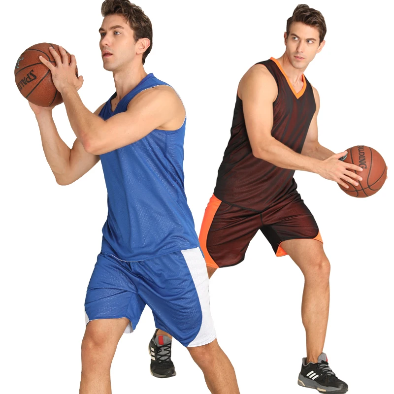OEM дизайн профессиональная двухсторонняя Мужская баскетбольная рубашка индивидуальный баскетбольный набор