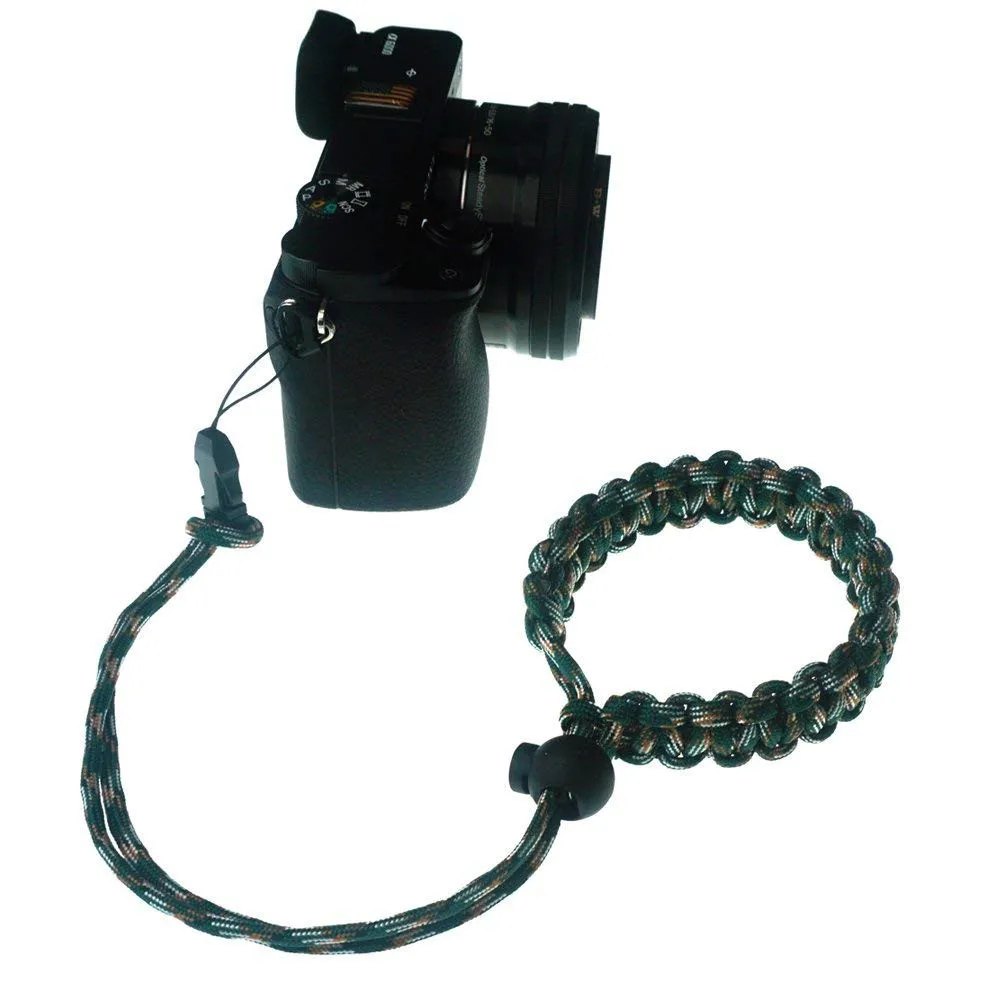 Горячая Распродажа регулируемый пользовательский быстросъемный Плетеный 550 Паракорд регулируемый ремешок на запястье для камеры подходит для всех DSLR-камер