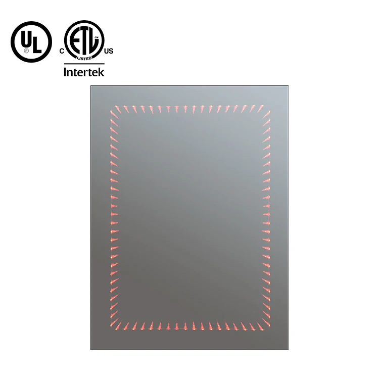 Decorative Wall Mirror Rectangle Infinity Mirror Bathroom Mirror With Led Light