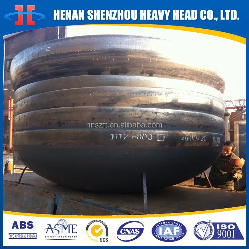 China ASME U Stamp Elliptical dish Head for Pressure Vessel