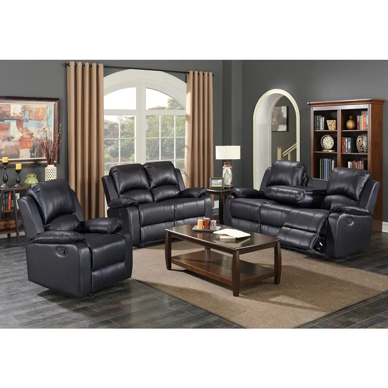 Frank furniture living room leather recliner sofa corner sofa
