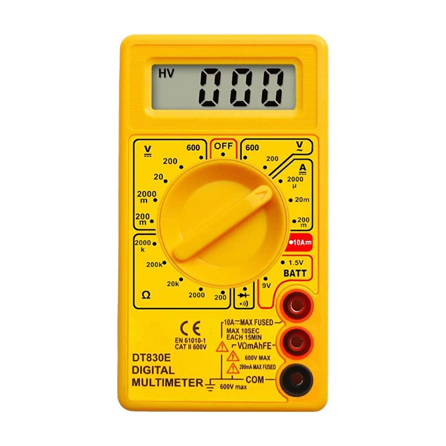 Popular Digital Multimeter DT830E with battery tester buzzer CE CAT II