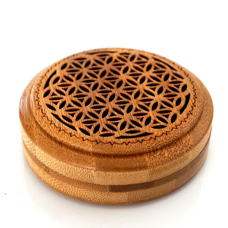 Hot selling Bamboo round incense burner