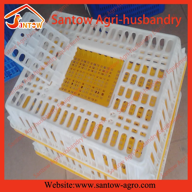 
Durable plastic chicken duck quail birds pigeon broiler poultry transportation cages for sale 