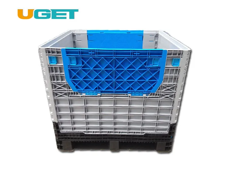Large Folding Plastic Pallet Container Bin For Fruit And Vegetables Plastic Pallet Box With lid