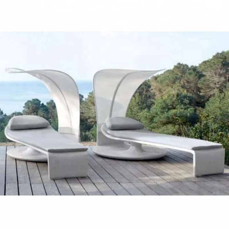 
modern HDPE rattan patio and garden sun lounger 
