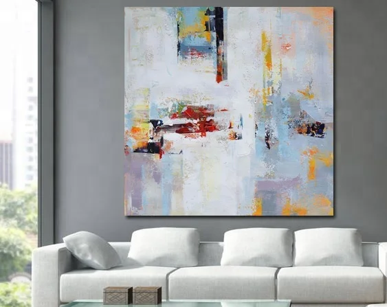Large Abstract pictures handmade wall art decor oil painting for bedroom