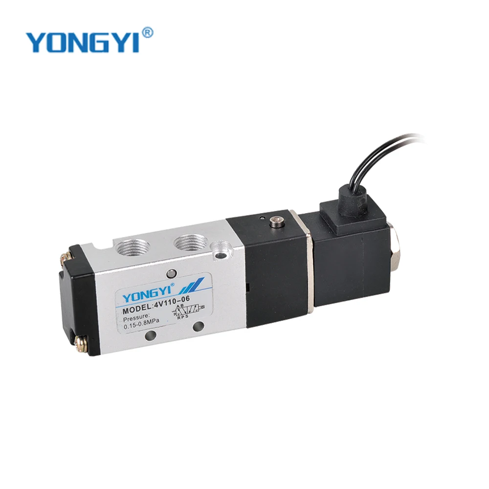 4v110-M5 5/2 Pneumatic 12v 24v dc Solenoid Control Valve 220v ac