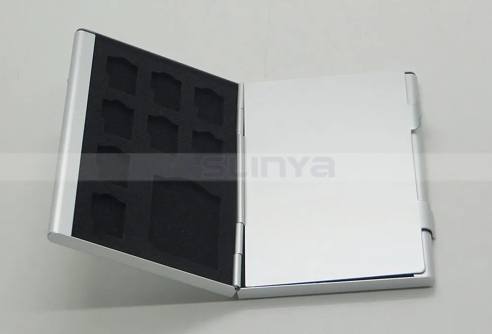 Aluminum Memory Card Case for MicroSD Card SD SDHC CARD 16TF+2SD