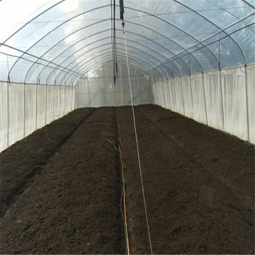 Single tunnel greenhouse for large scale growth