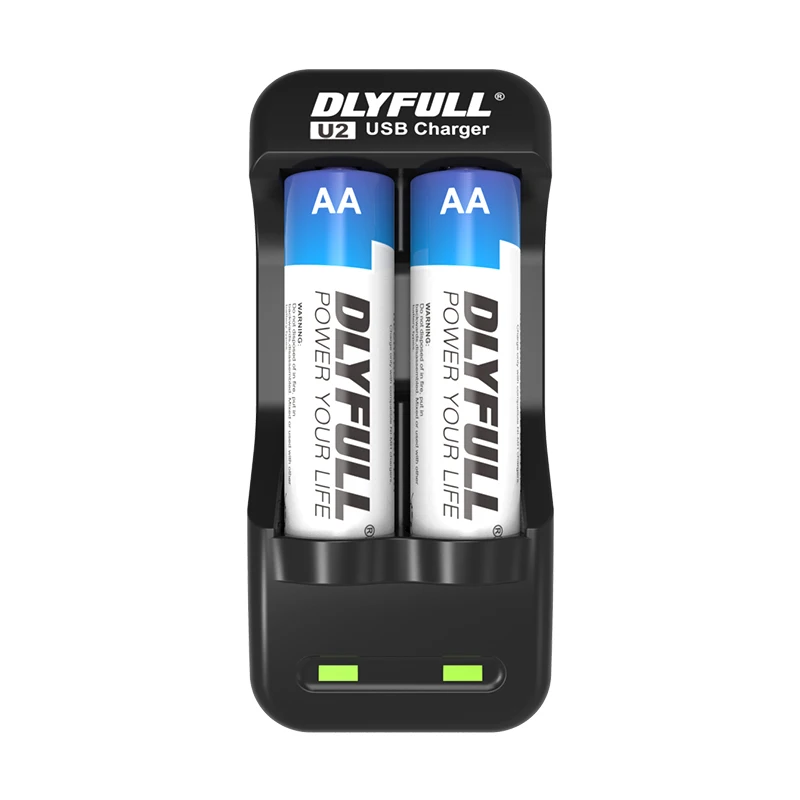 Hot-selling Ni-MH/CD AA battery two-slot USB charger with two LED indicators