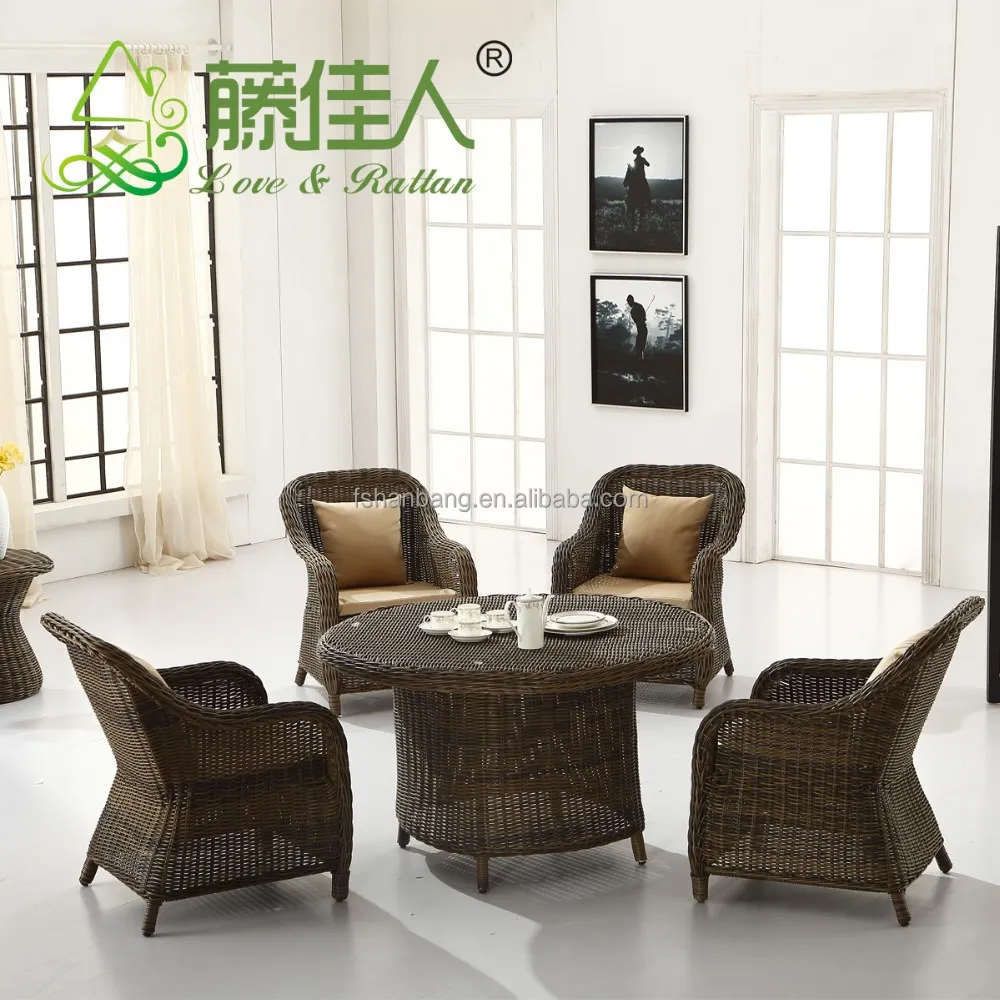 China Hotsale rattan wicker dining table and chair set