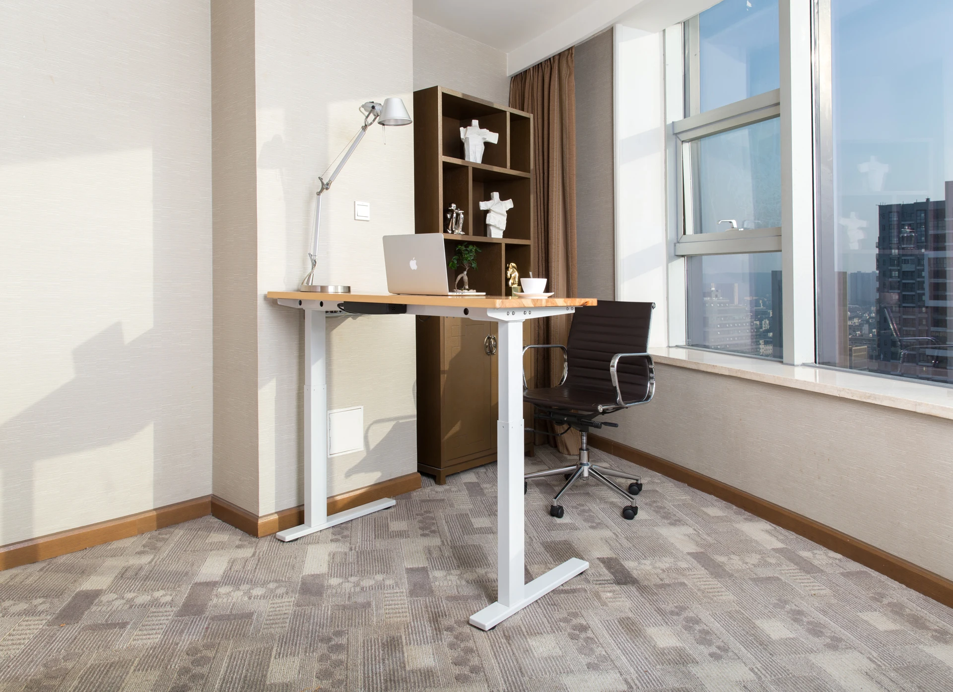 Dual motor SHB317-z650-201Ergonomic  motorized Electric desk Sit Stand Up Desk frame height adjustable desk standing table