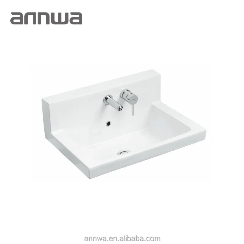 
semi recessed porcelain baby wash basin 