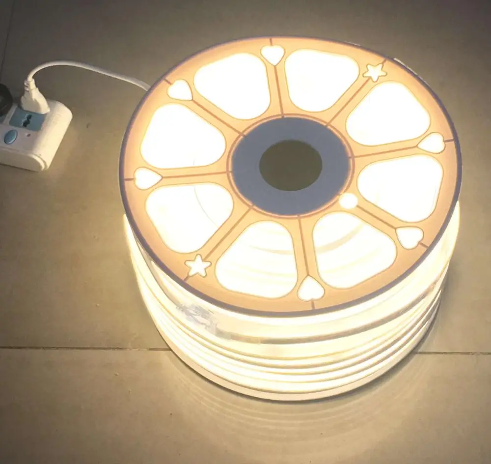 
220VAC Waterproof flexible neon led strips 120leds/meter 10w/m IP65 for decoration lighting 