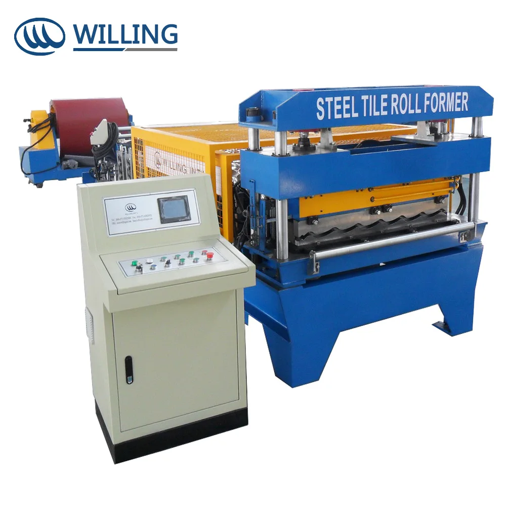 low prices stone-coated metal glazed sheet roof tile making machine