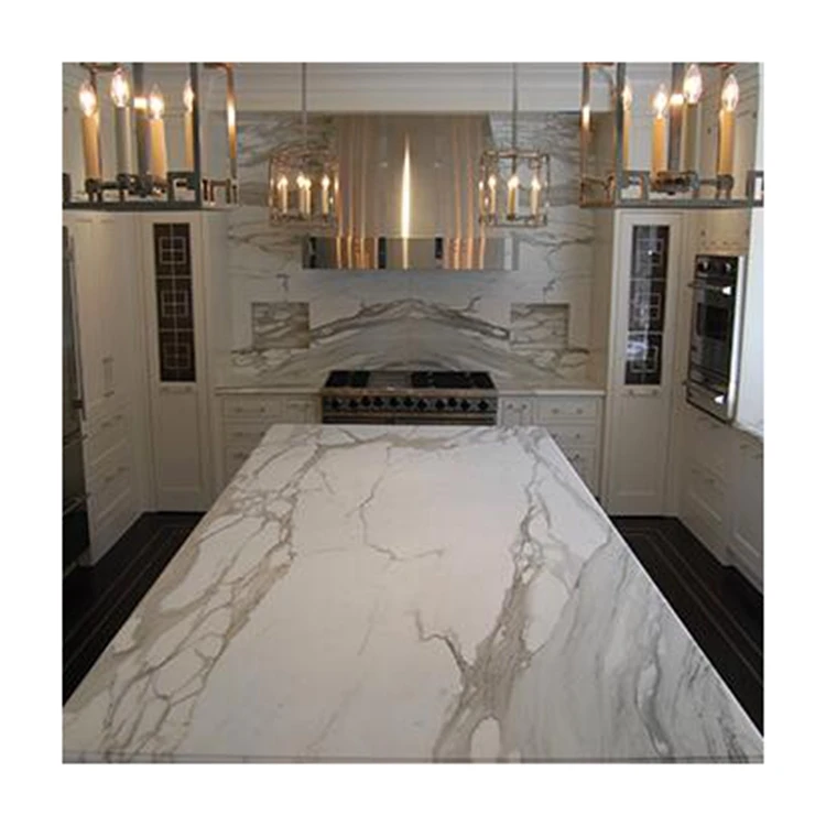 Wholesale natural Calcutta Gold Calcatta white grey marble slab Marble stone tiles with gold brown veins