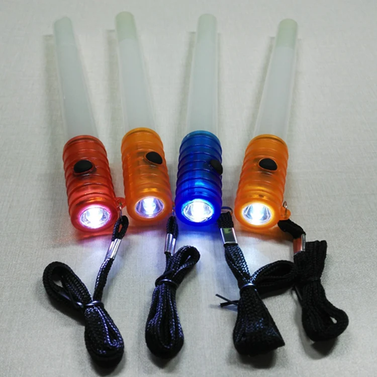 Concert Flashing Plastic Sticks LED Stick With Whistle Flashlight