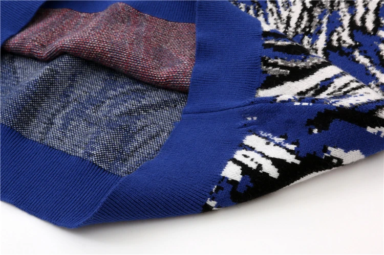 Осенне-зимняя трикотажная одежда, Мужской Жаккардовый хлопковый пуловер, вязаный свитер, мужской свитер со звездами на заказ