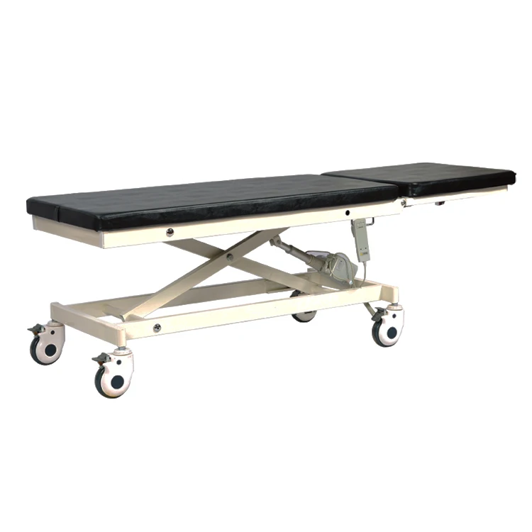 Remote Control Electric Height Adjustable Patient Examination Beds with Artificial Leather Cover Mattress