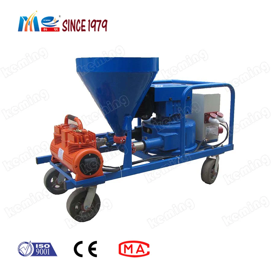 KHT mortar plastering machine cement pump and spraying plaster with mini air compressor