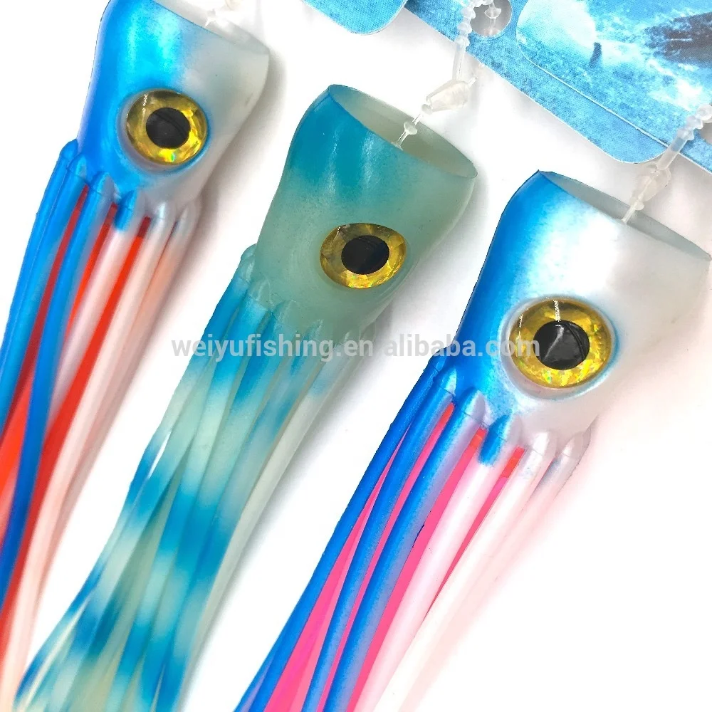 Soft PVC Chugger lure Offshore Trolling fishing Lures soft plastic fishing lures big game fishing tackle