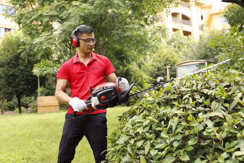 26cc триммер для живых изгородей, 2 тактный газовый двойным лезвием в Китае (стандарты CE EMC GS EU2