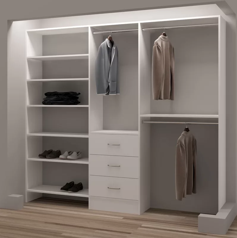 Bedroom embedded bespoke closet system clothing storage unit luxury design for home and bedroom clothing  furniture