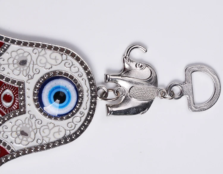 
2020 Hot Sale Popular Islamic Wall Hanging Evil Eye Pendant Hand Of Fatima With Elephant 