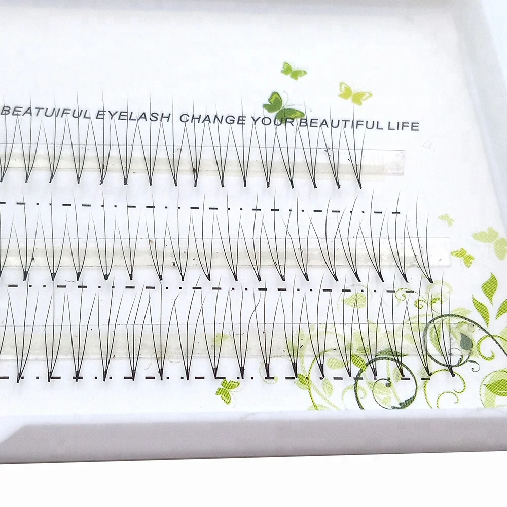Russian Natural Looking Volume Fan Cluster Eyelashes Factory Price