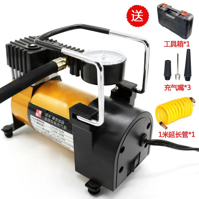 DC 12V Single Cylinder Car Air Compressor, 150 PSI, 30L/min Air Flow Car Tire Inflatable Pump With Gauge