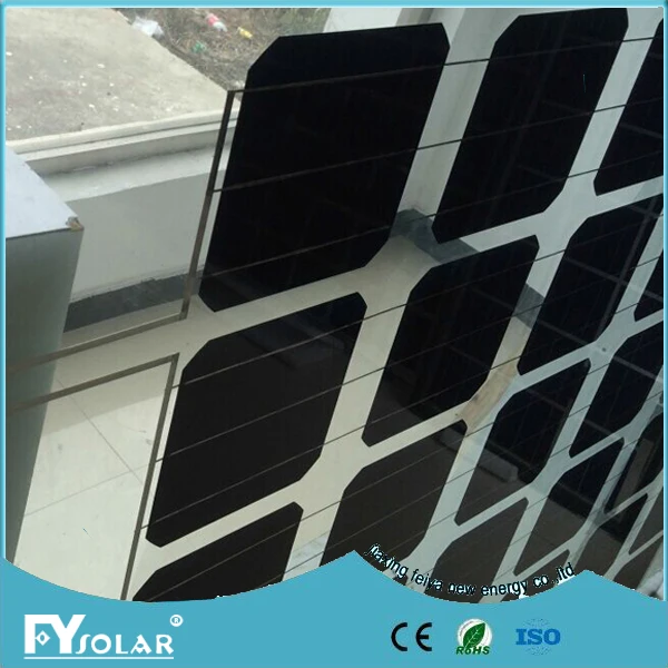 double glass solar panel bipv transparent pv module