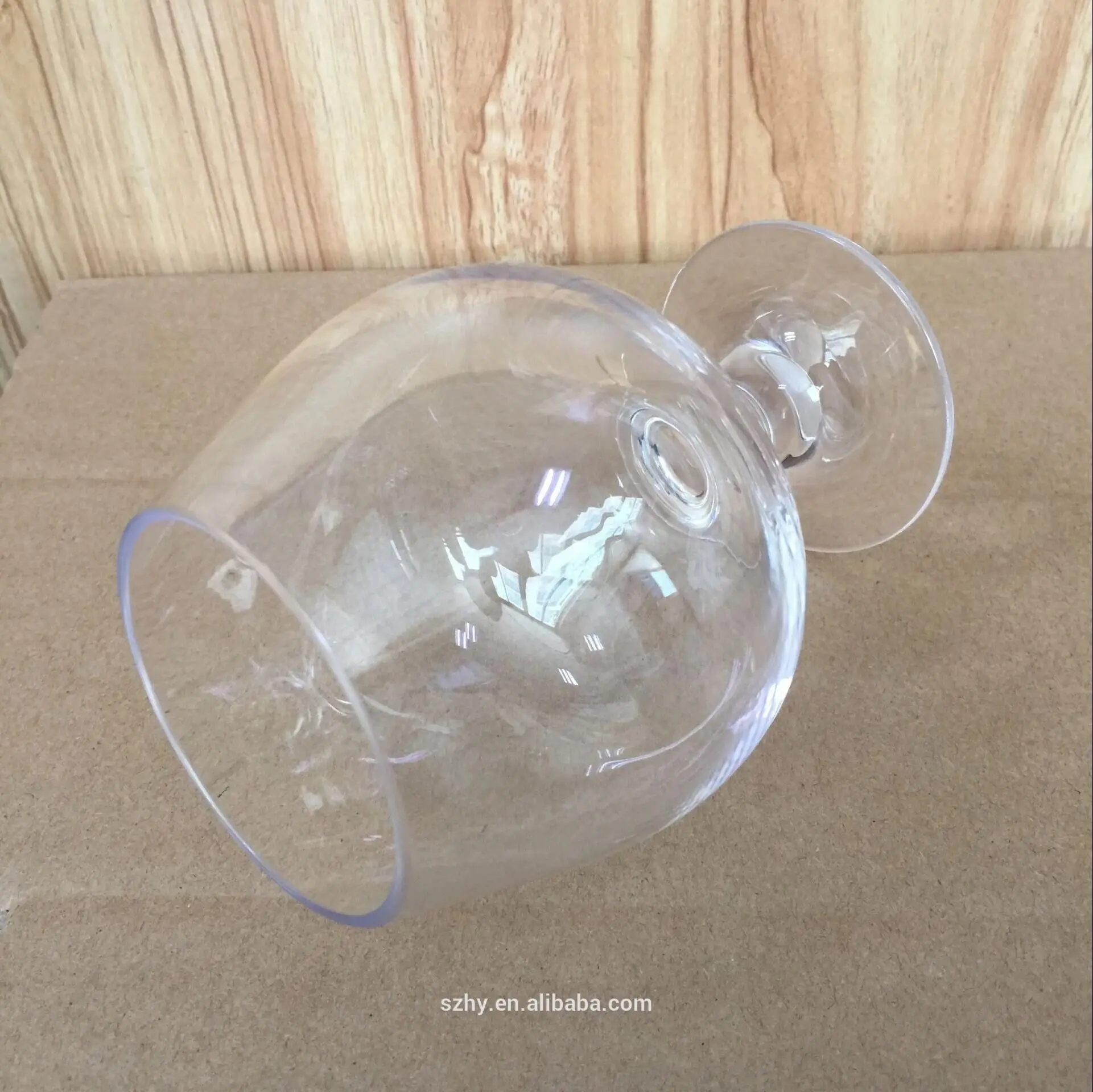 Transparent  plastic champagne flutes   red wine glass White goblet Wedding glass