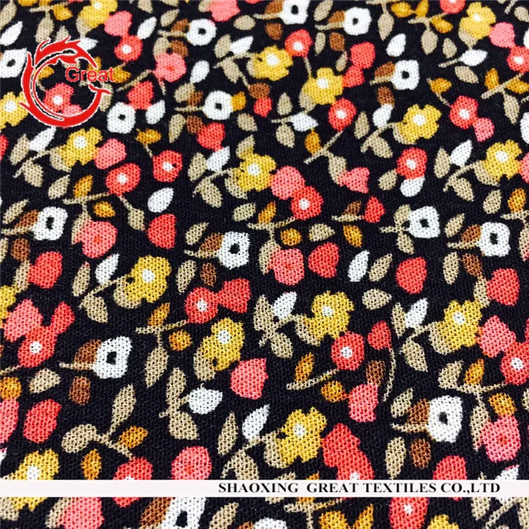 print crepe viscose fabric for dress