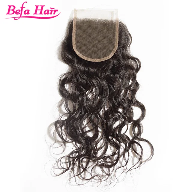 2019 latest water wave human hair 4x4 lace closure