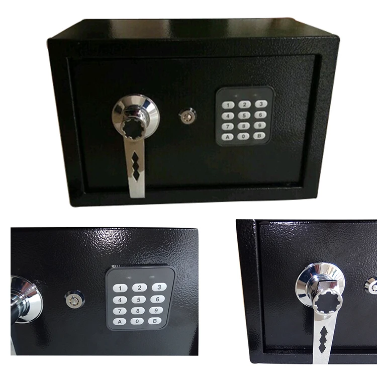 Новый Настенный Стальной полностью сварной порошковое покрытие черный 30L ЖК электронная цифровая ручка домашний скрытый Сейф