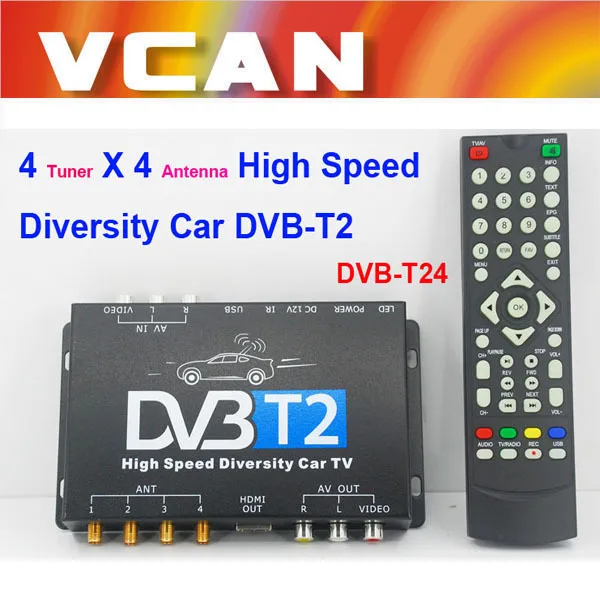 2015 Новые HD автомобилей DVB-T2 ТВ приемник с 4 антенны тюнера 4 Высокоскоростной России Таиланде оптовой