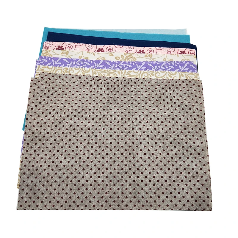 Flower Printing  Needle Punched Fiber Nonwoven Fabric Cleaning Wiper Kitchen Dishcloth