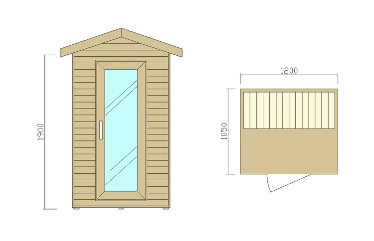 outdoor infrared  sauna shower cabin