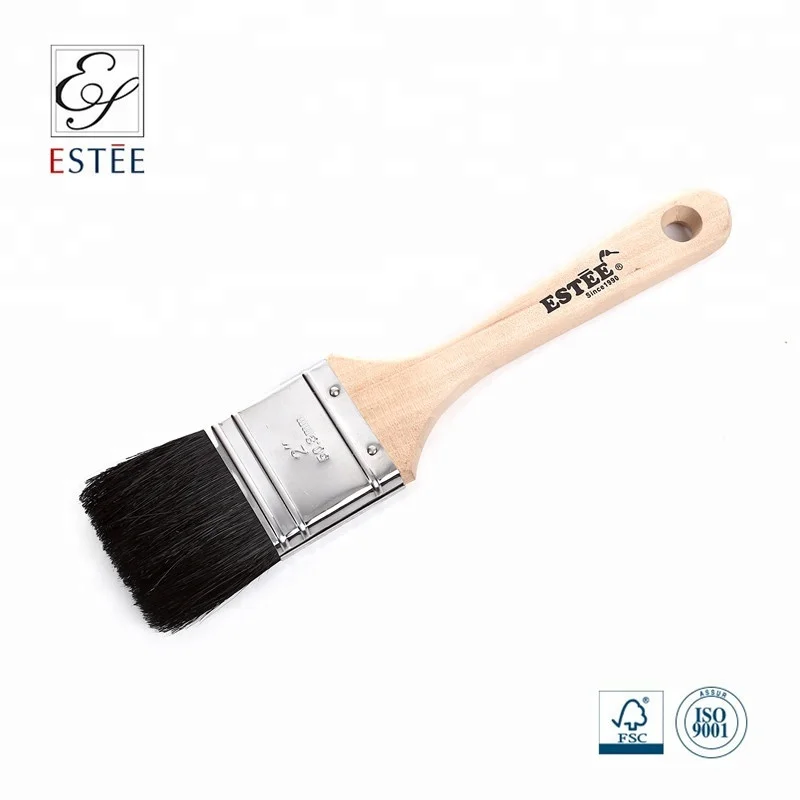 Alibaba поставщик синтетического волокна кисть для краски с деревянной ручкой