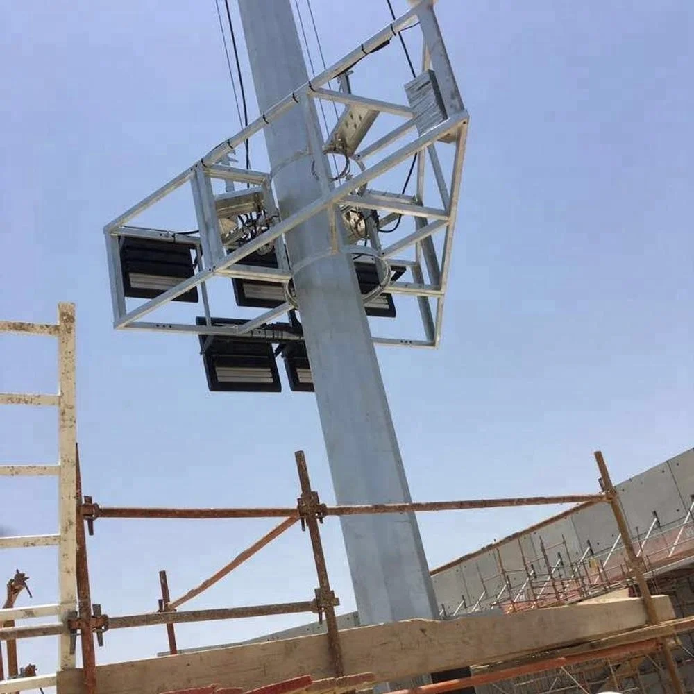 High Mast Outdoor Steel Lighting Pole