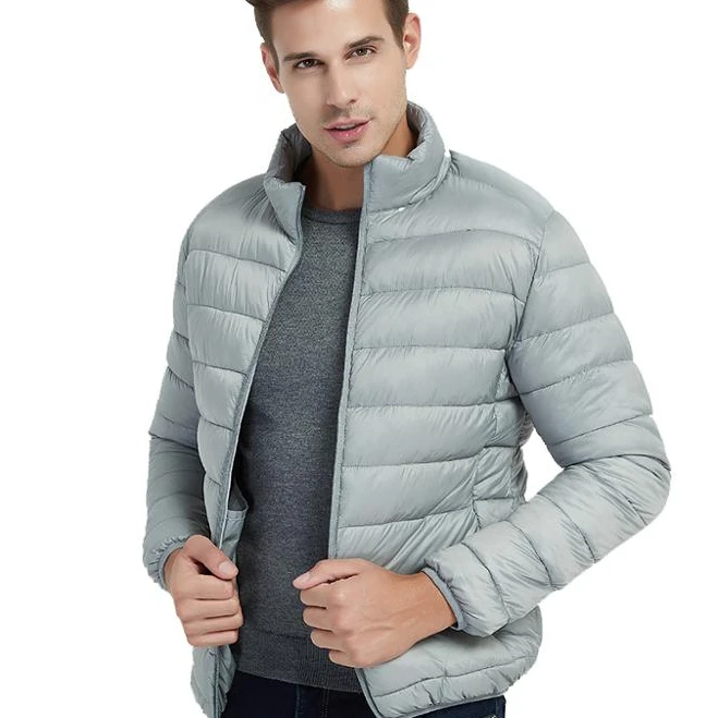 OEM Mens Winter Jackets and Coats New Fashion Solid Short Warm Windproof Waterproof Jacket Ultra Light Down Jacket Men