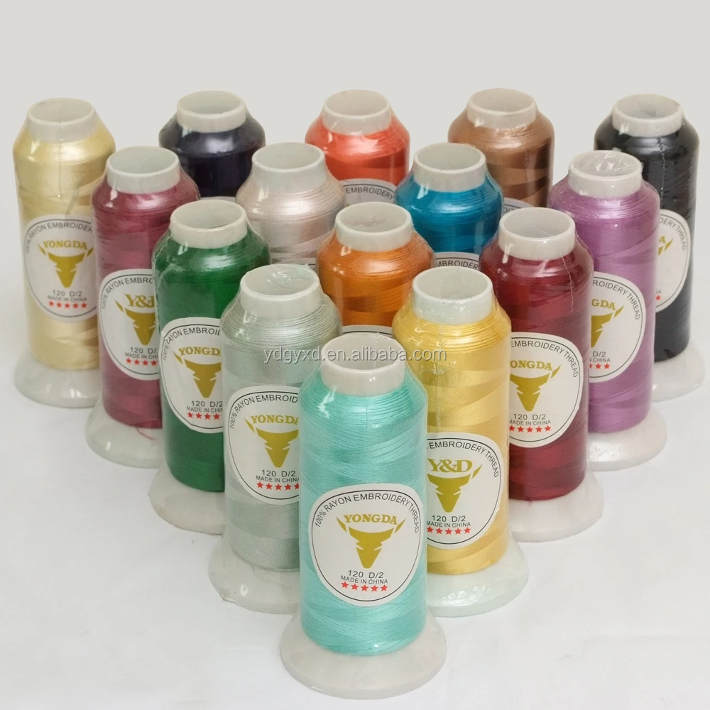 
High Tenacity 150D/2,120D/2 Viscose Rayon filament embroidery thread/Yarn white sewing thread For Embroidery 