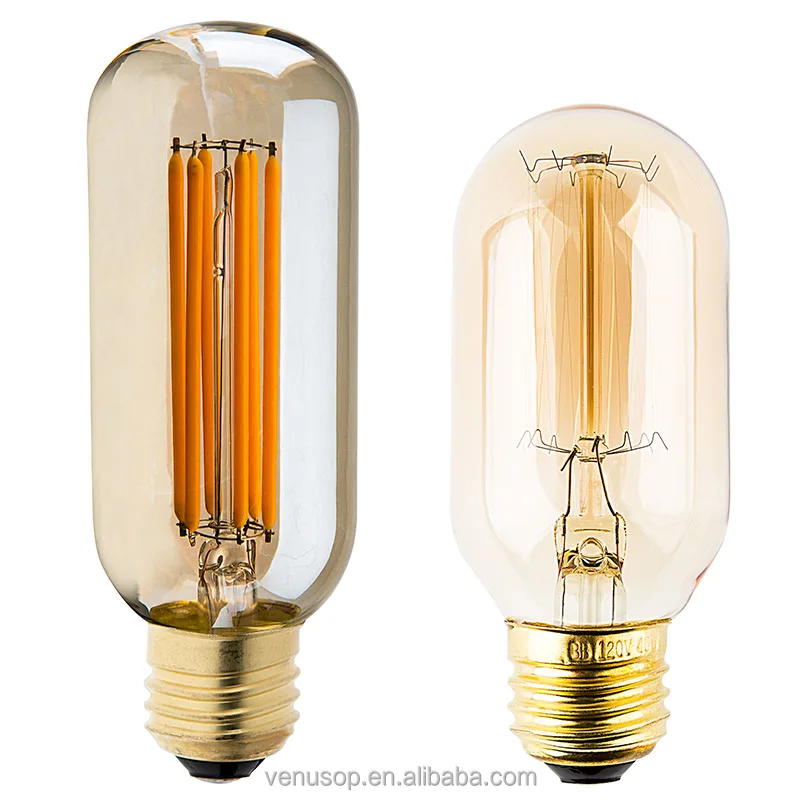 T45 Amber flexible Soft spiral filament led light bulb