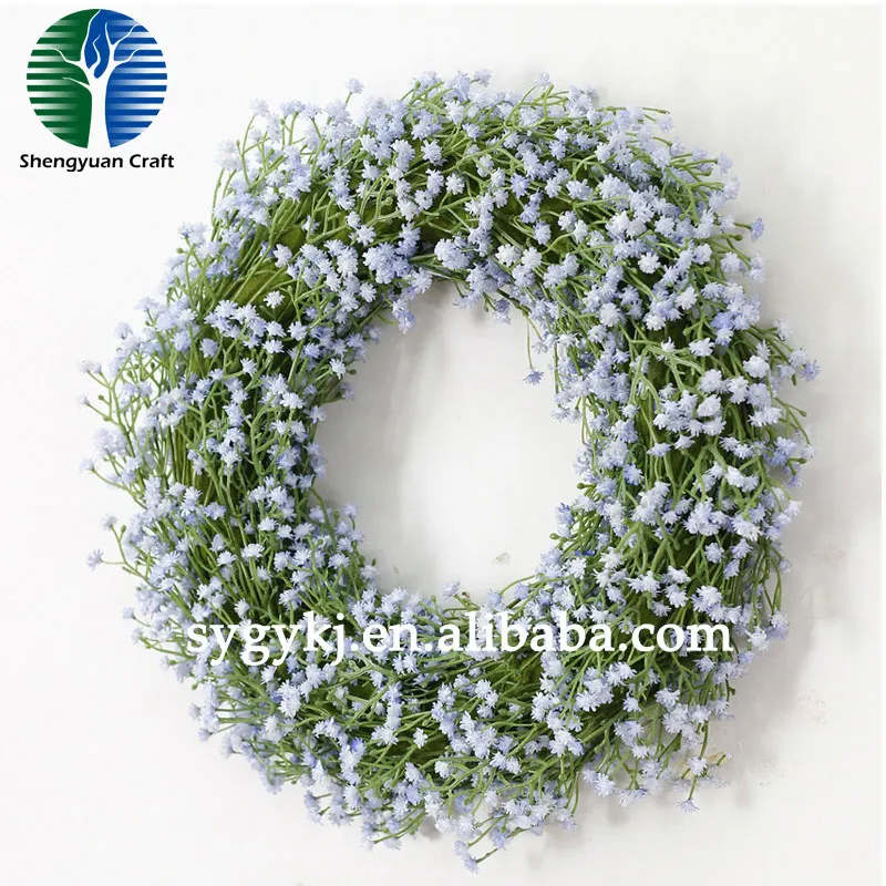 
wholesale!christmas garland artificial flowers for funeral wreaths flower wreath plastic lifelike for garden decoration 