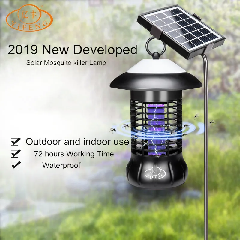 New Design Outdoor YF-198 Solar Mosquito killer Lamp Price USB Multi-function Led Mosquito Trap